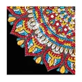 Diamantmalerei Lesezeichen Eckenschutz Mandala Blume 5D – Farbe SG04