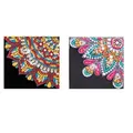 Diamantmalerei Lesezeichen Eckenschutz Mandala Blume 5D – Farbe SG04.SG013