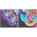 Diamantmalerei Lesezeichen Eckenschutz Mandala Blume 5D – Farbe SG09.SG11
