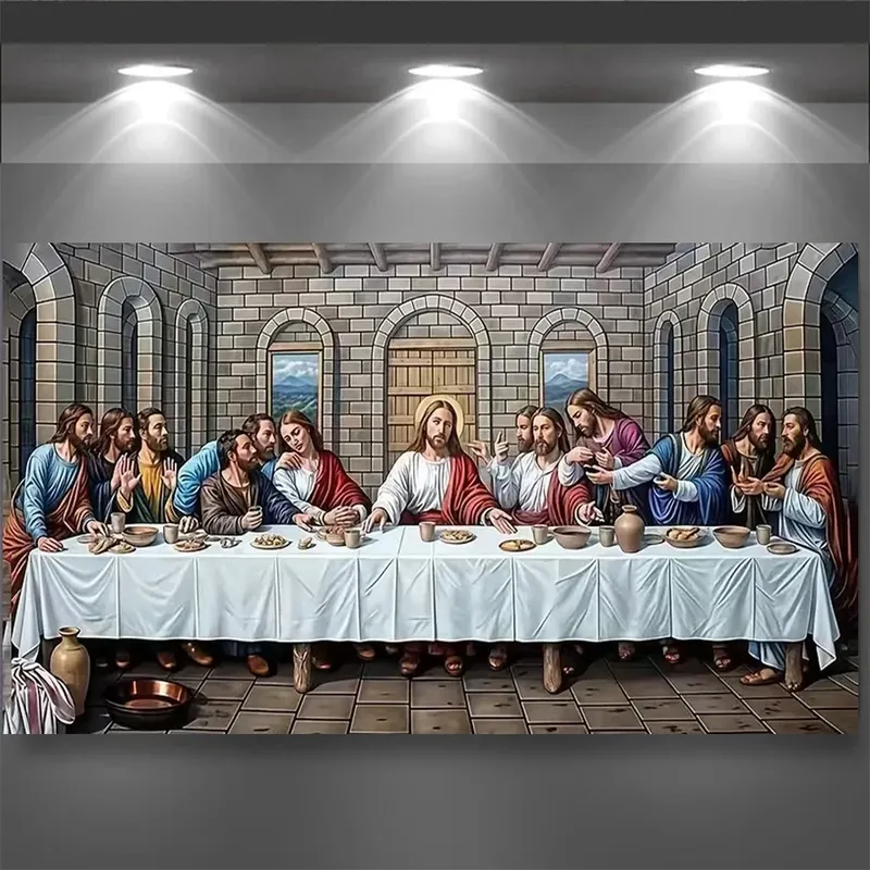 Diamantmalerei Letztes Abendmahl 20 bis 70 cm