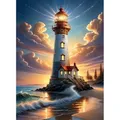 Diamantmalerei Leuchtturm Set für Erwachsene Heimdekoration rahmenlos – 1