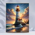 Diamantmalerei Leuchtturm Set für Erwachsene Heimdekoration rahmenlos – 2