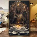 Diamantmalerei Lotus Buddha 20 bis 70 cm – Farbe EMG30625