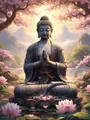 Diamantmalerei Lotus Buddha 30 bis 70 cm – Farbe YCC158-1