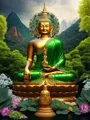 Diamantmalerei Lotus Buddha 30 bis 70 cm – Farbe YCC158-5