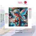 Diamantmalerei Mädchen Porträt Elfenflügel Strass Mosaik Schmetterling – 2