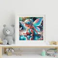 Diamantmalerei Mädchen Porträt Elfenflügel Strass Mosaik Schmetterling – 3