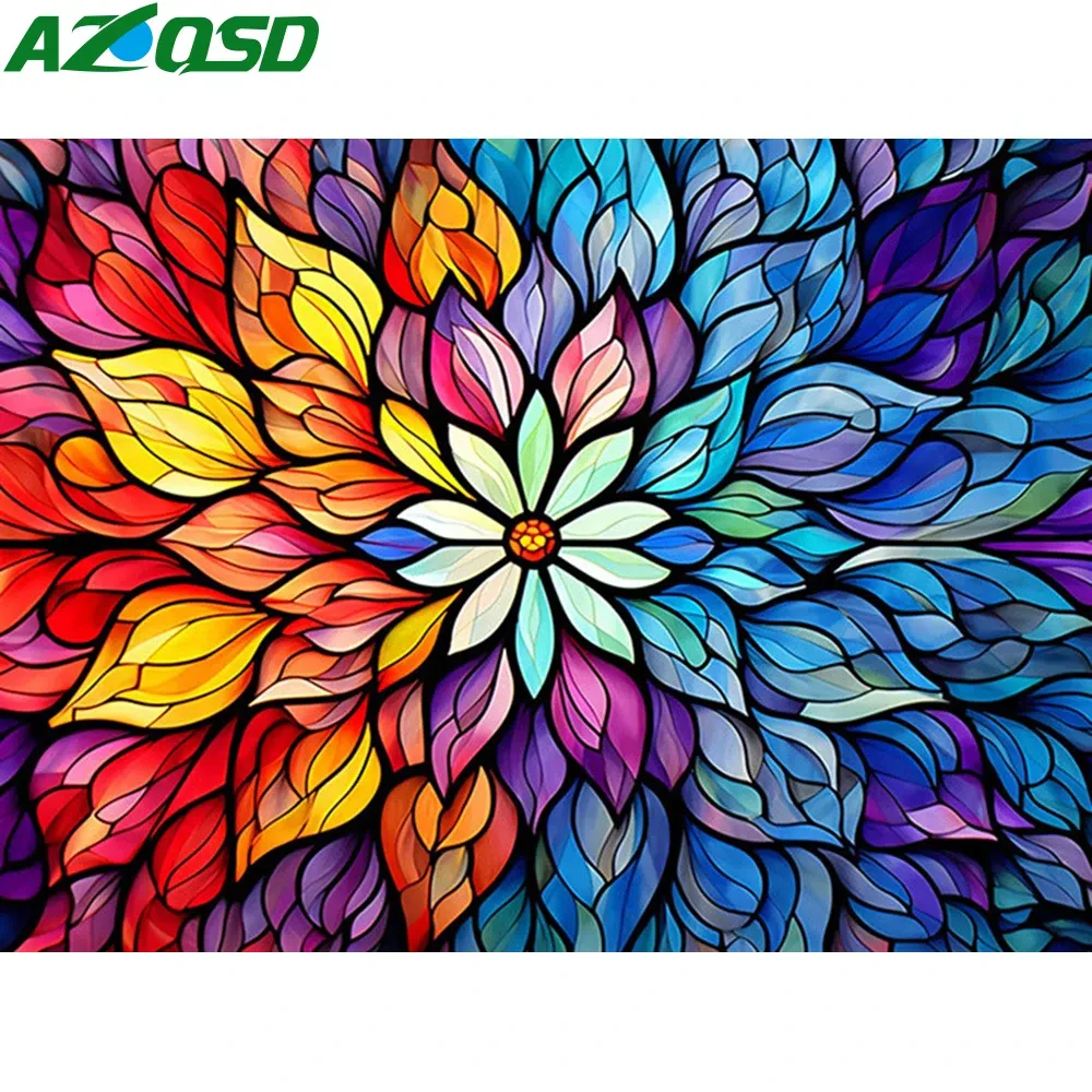 Diamantmalerei Mandala Blume 5d Kreuz Stich 20x30cm bis 50x70cm