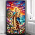 Diamantmalerei Maria 20 bis 60 cm – Farbe EMG37911