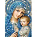 Diamantmalerei Maria 30 bis 70 cm – Farbe Gelb (B2)