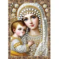 Diamantmalerei Maria 30 bis 70 cm – Farbe Grün (B7)