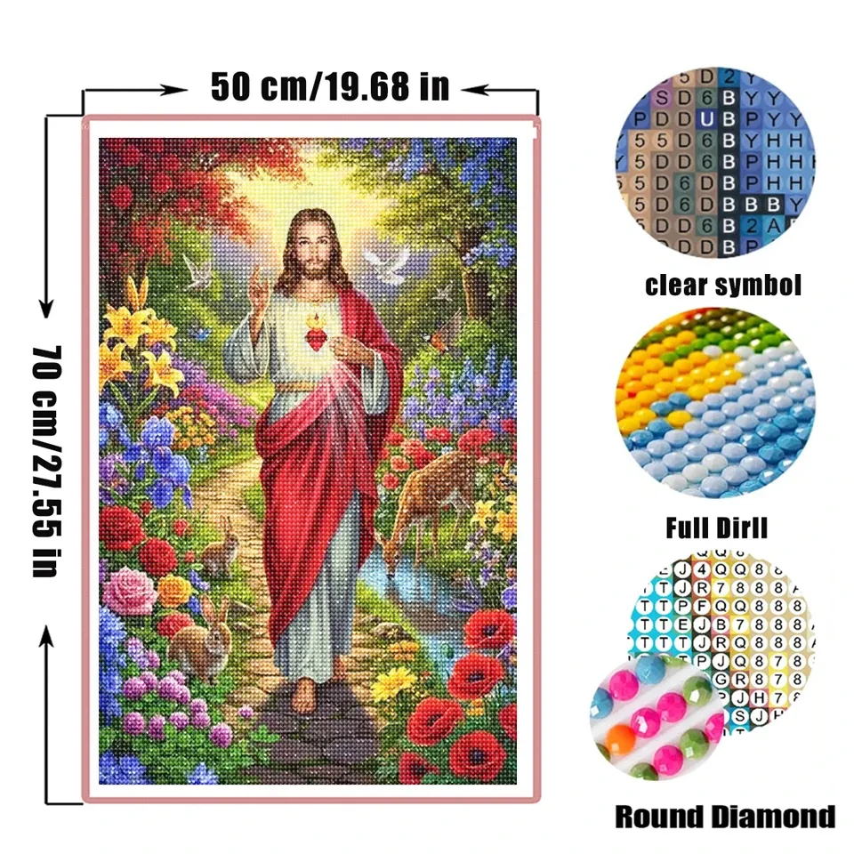 Diamantmalerei Maria Jesus 25 bis 50 cm