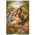 Diamantmalerei Maria Jesuskind 20 bis 70 cm – Farbe Burgunderrot (A4)