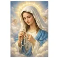 Diamantmalerei Maria Jesuskind 20 bis 70 cm – Farbe Grün (A7)
