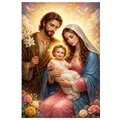 Diamantmalerei Maria Jesuskind 20 bis 70 cm – Farbe Lila (A5)