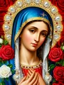 Diamantmalerei Maria Porträt 20 bis 70 cm – Farbe 2541
