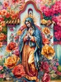 Diamantmalerei Maria Porträt 20 bis 70 cm – Farbe 2543