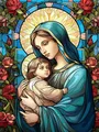 Diamantmalerei Maria Porträt 20 bis 70 cm – Farbe 2544