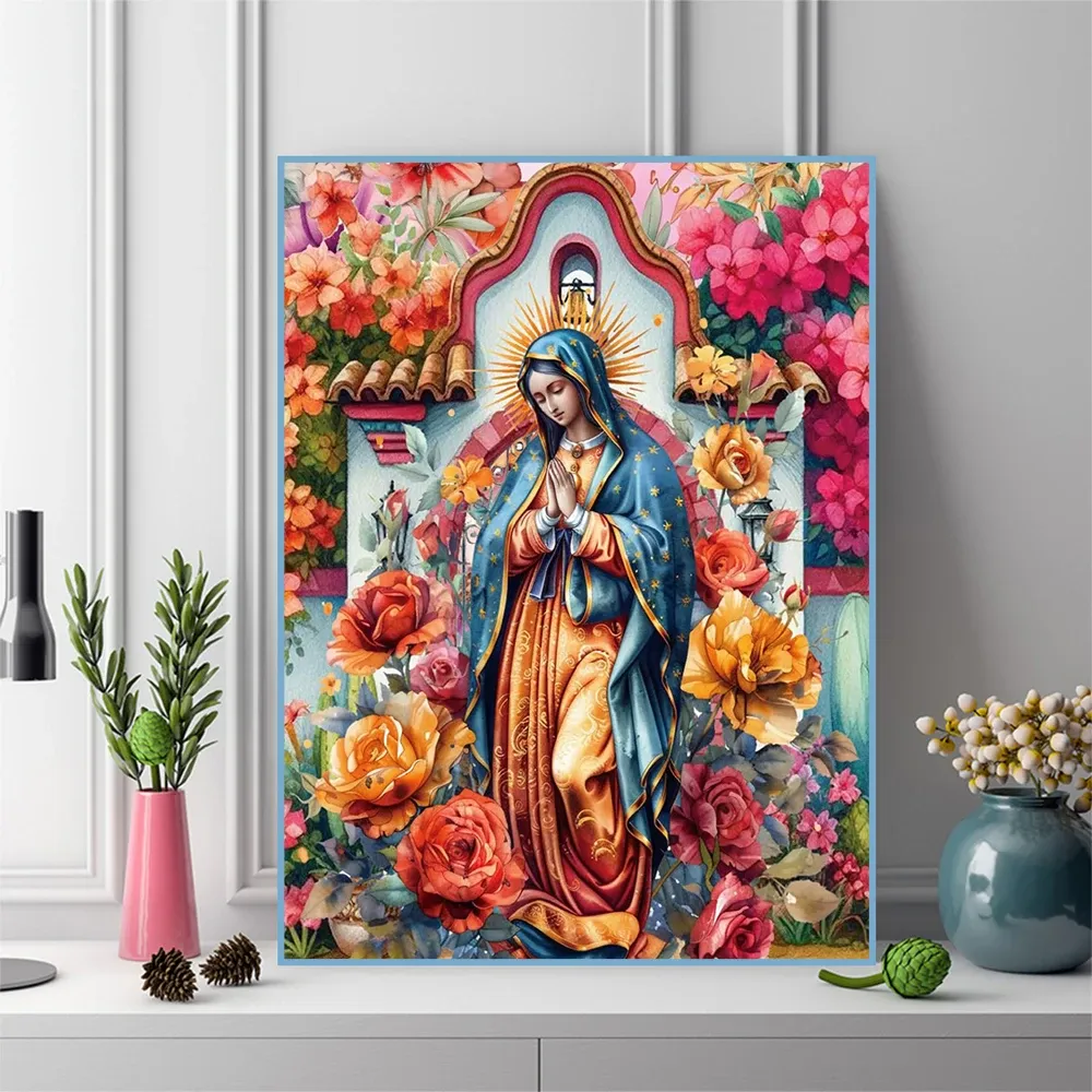Diamantmalerei Maria Porträt 20 bis 70 cm