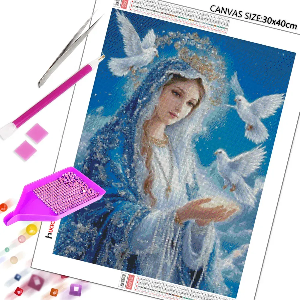 Diamantmalerei Maria Vogel 20 bis 70 cm