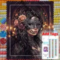 Diamantmalerei Maske 30 bis 60 cm Harz AB rund oder quadratisch – Farbe Resin-37-TZ-120color