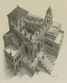 Diamantmalerei Maurits Cornelis Escher Abstrakt 20x25cm bis 50x70cm – Farbe armeegrün (22)