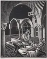 Diamantmalerei Maurits Cornelis Escher Abstrakt 20x25cm bis 50x70cm – Farbe Rot (01)