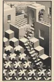 Diamantmalerei Maurits Cornelis Escher Abstrakt 20x25cm bis 50x70cm – Farbe dunkles Khaki (14)