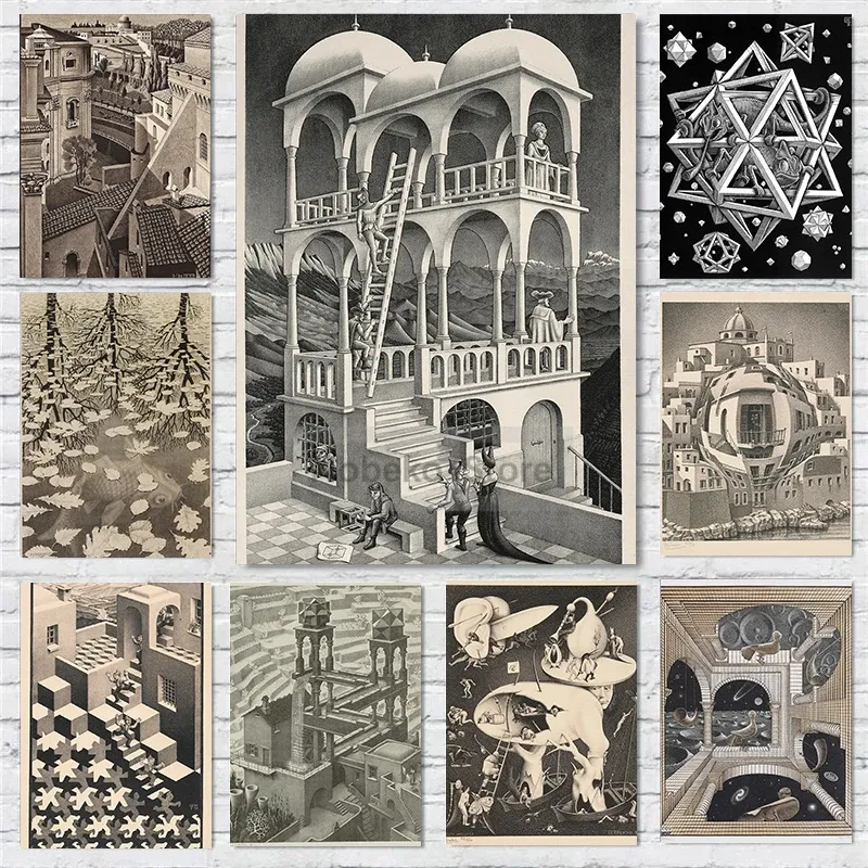 Diamantmalerei Maurits Cornelis Escher Abstrakt 20x25cm bis 50x70cm