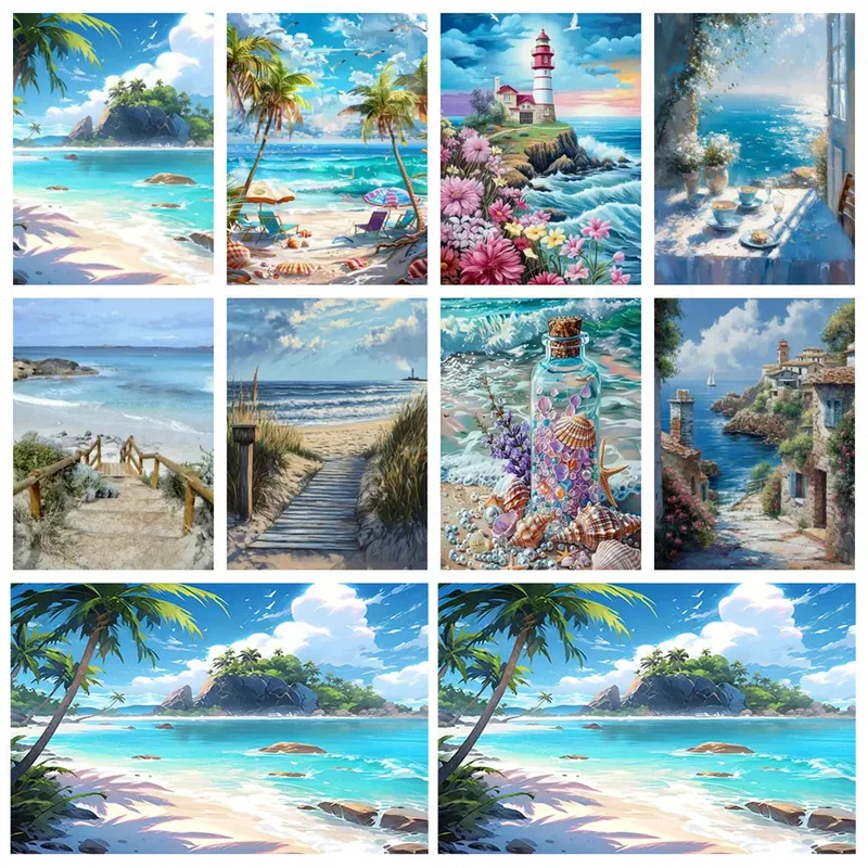 Diamantmalerei Meer Strand 30x40cm
