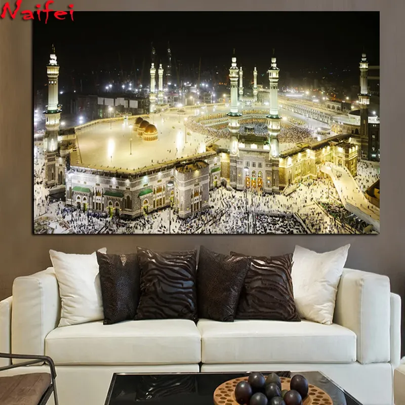 Diamantmalerei Mekka Moschee 20 bis 50 cm rund oder eckig