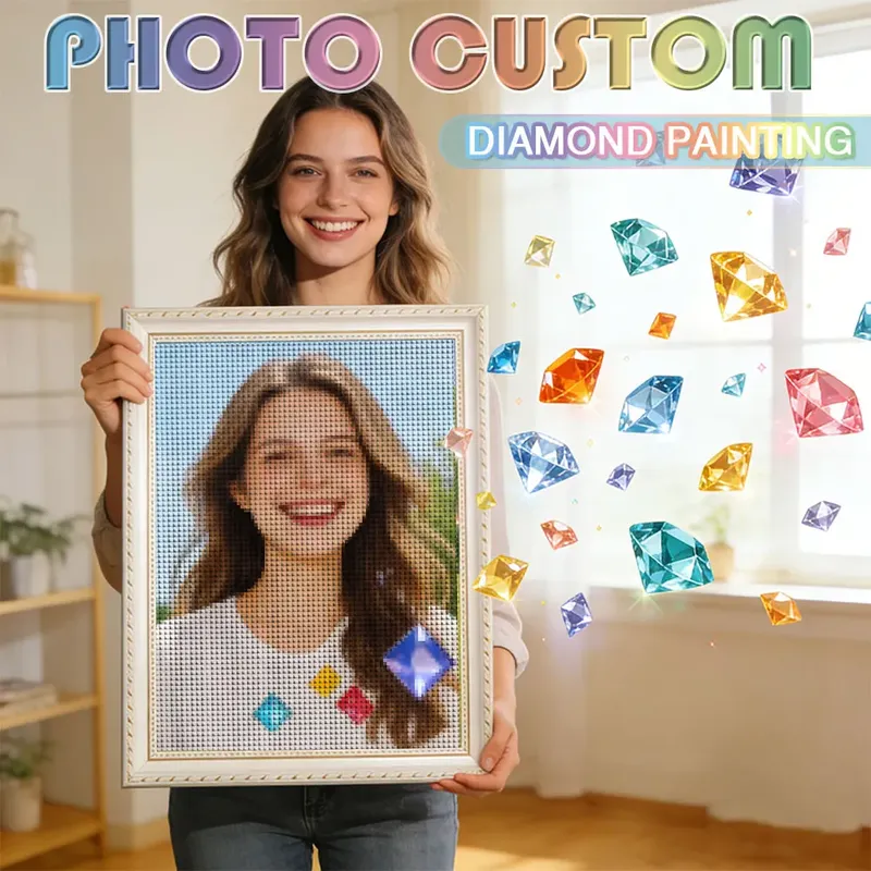 Diamantmalerei Mosaik nach Foto mit quadratischen oder runden Bohrern