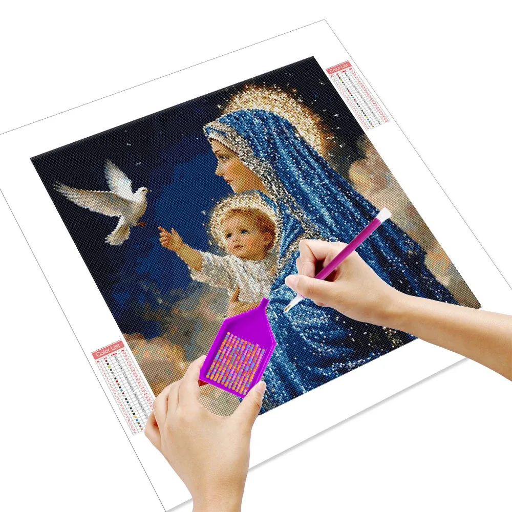 Diamantmalerei Mutter Kinder 20 bis 50 cm