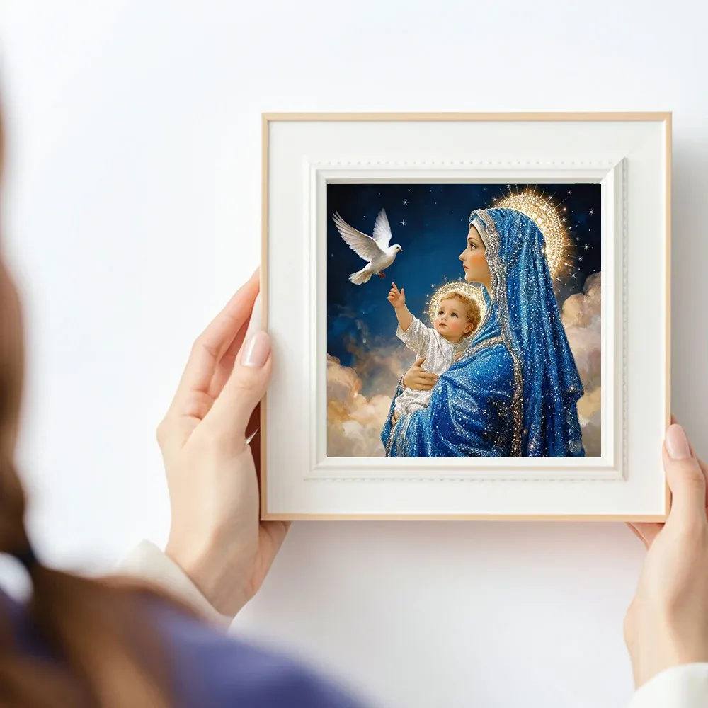 Diamantmalerei Mutter Kinder 20 bis 50 cm