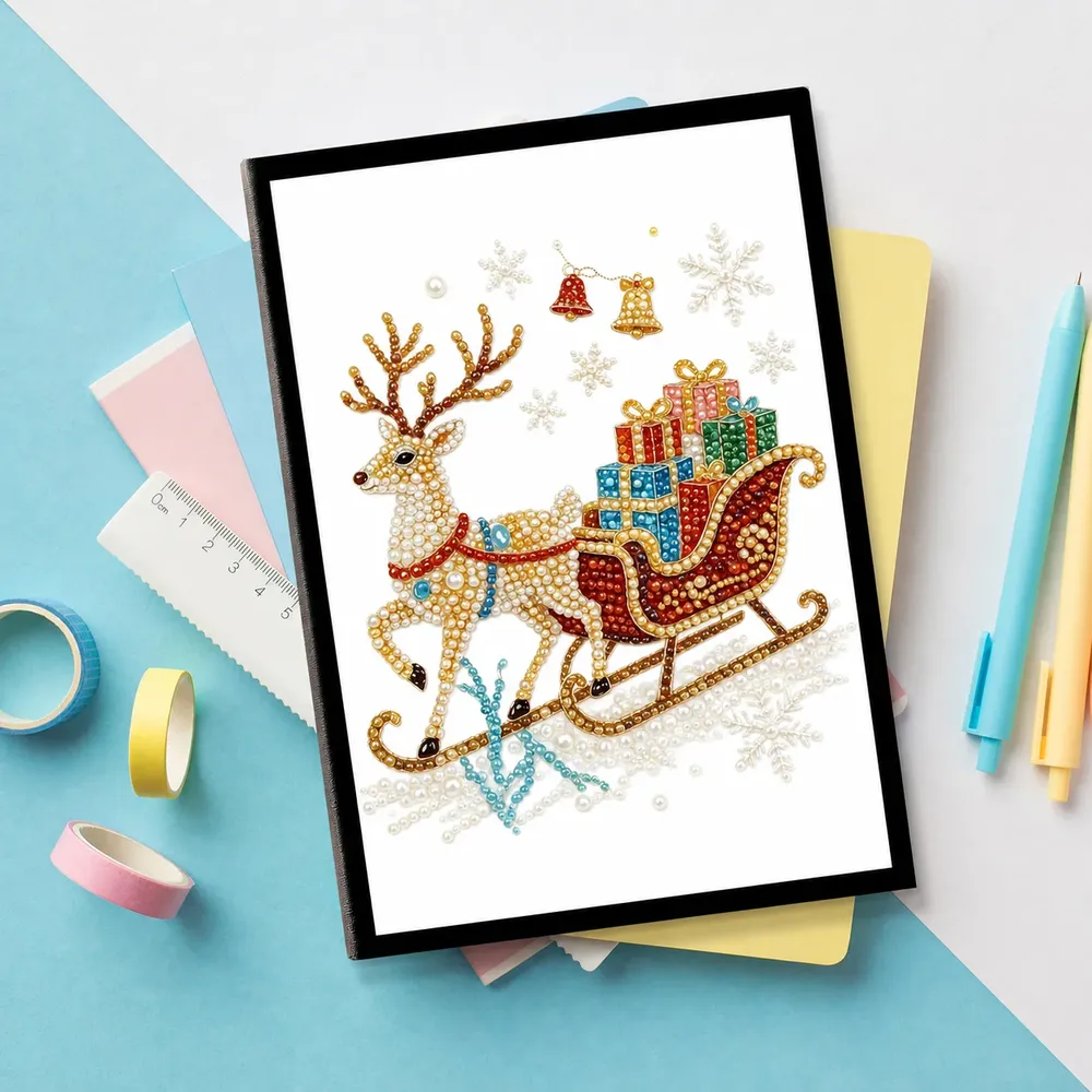 Diamantmalerei Notizbuch Weihnachten Zwerg Spezialform