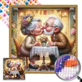 Diamantmalerei Oma Opa Porträt 30 bis 40 cm AB – Farbe WF463