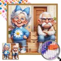 Diamantmalerei Oma Opa Porträt 30 bis 40 cm AB – Farbe WF465