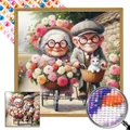 Diamantmalerei Oma Opa Porträt 30 bis 40 cm AB – Farbe WF467