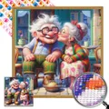Diamantmalerei Oma Opa Porträt 30 bis 40 cm AB – Farbe WF468