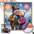Diamantmalerei Oma Opa Porträt 30 bis 40 cm AB – Farbe WF470