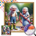 Diamantmalerei Oma Opa Porträt 30 bis 40 cm AB – Farbe WF471