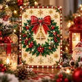 Diamantmalerei Perlen 20 x 30 cm Weihnachtsdekoration – Farbe Lila (5)