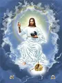 Diamantmalerei Religiöse Figuren 20 bis 70 cm – Farbe Burgunderrot (B4)