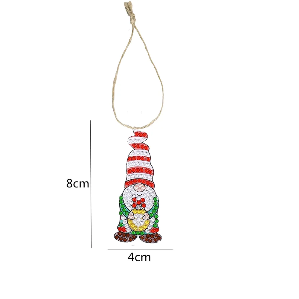 Diamantmalerei Schlüsselanhänger Weihnachtsmann 10 Stück