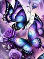 Diamantmalerei Schmetterling Blume 20x30 bis 50x70 cm – Farbe 474