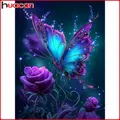 Diamantmalerei Schmetterling Rose Tier Blume Komplettes Set – 1