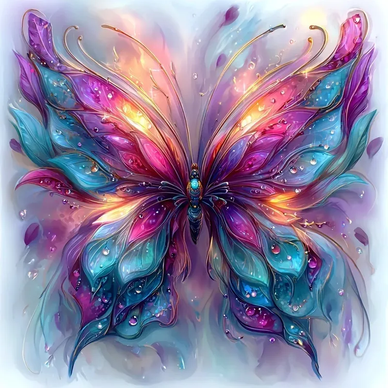 Diamantmalerei Schmetterling Tier 20x20 bis 50x50cm