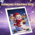 Diamantmalerei Schneemann 20 x 30 bis 50 x 70 cm rund/eckig – 2