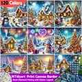 Diamantmalerei Schneemann Hütte 40 bis 60 cm Harz oder Acryl – 1