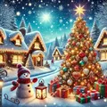 Diamantmalerei Schneemann Hütte 40 bis 60 cm Harz oder Acryl – Farbe 120 Colors-BQ BY-6